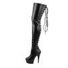 Pleaser - DELIGHT3063 Plattform Overknee Stiefel - Schwarz Product image